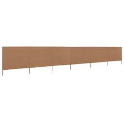 Berkfield Home 6-panel Wind Screen Fabric 800x120 cm Taupe in Beige - thumbnail 2