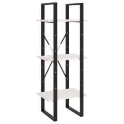 Berkfield Home 5-Tier Book Cabinet White 40x30x175 cm Pinewood - Size: 40 x 30 x 175 cm - thumbnail 5