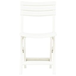 Berkfield Home Folding Garden Chairs 2 pcs Plastic White - thumbnail 3