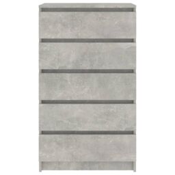 Berkfield Home Drawer Cabinet Concrete Grey 60x36x103 cm Engineered Wood - Size: 60 x 36 x 103 cm - thumbnail 6