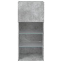 Berkfield Home TV Cabinet with LED Lights Concrete Grey 40.5x30x90 cm - thumbnail 7