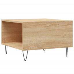 Berkfield Home Modern Coffee Table Sonoma Oak 55x55x36.5 cm Engineered Wood in Light Brown - thumbnail 8