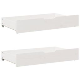 Berkfield Home Bed Frame with Drawers without Mattress White 135x190 cm Double - thumbnail 6