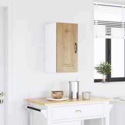 Berkfield Home Kitchen Wall Cabinet Kalmar Artisan Oak Engineered Wood in Brown - thumbnail 1