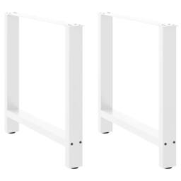 Berkfield Home Modern Coffee Table Legs White 2 pcs 80x(72-73) cm Steel - thumbnail 2