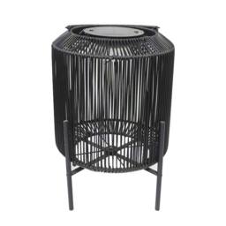 K LIVING Manau Rattan Solar Rechargeable Lamp in Black