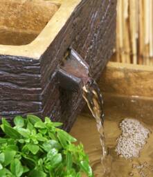 Primrose Dalton 4 Tier Cascading Solar Water Feature & Herb Patio Planter H42cm in Natural - thumbnail 3