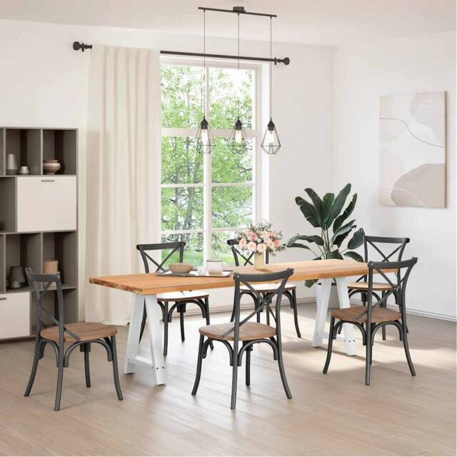 Berkfield Home Coffee Table Legs A-Shaped 2 pcs White¬†50x(72-73) cm Steel in White - image 1