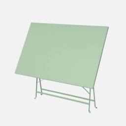 sweeek 4-seater Folding Metal Bistro Garden Table in Green - thumbnail 4