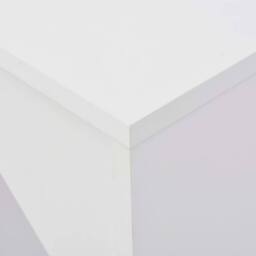 Berkfield Home Bar Table with Moveable Shelf White 138x39x110 cm - Size: 138 x 39 x 110 cm - thumbnail 5