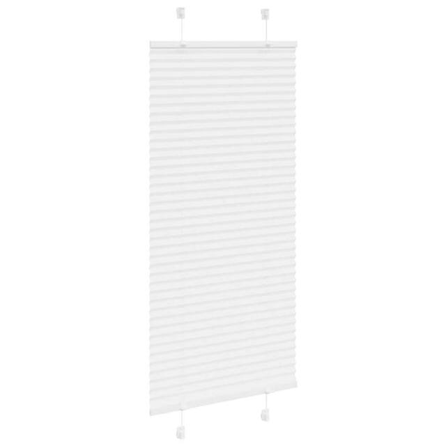 Berkfield Home Pleated Blind White 55x150 cm Fabric Width 54.4 cm Polyester - image 1