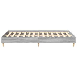 Berkfield Home Bed Frame No Mattress Grey Sonoma 140x190 cm Engineered Wood - thumbnail 6