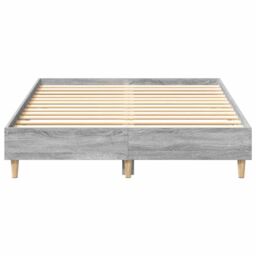 Berkfield Home Bed Frame No Mattress Grey Sonoma 140x190 cm Engineered Wood - thumbnail 5