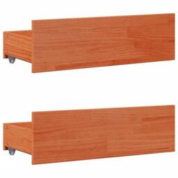 Berkfield Home Bed Frame without Mattress with Drawers Wax Brown 120x190 cm Smal - Size: Small Double - thumbnail 9