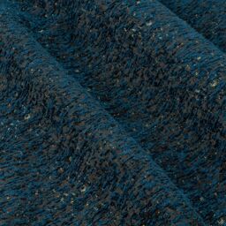 Paoletti Galaxy Velvet Chenille Eyelet Curtain Pair in Navy - Size: 117 cm width x 183 cm drop - thumbnail 5