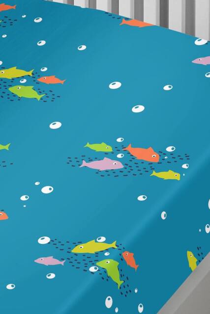 Bedlam 'Sea Life' Kids Fun Adventure Fitted Sheet - Size: Single Fitted - image 1