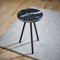 IH Design Tilden Side Table With Black Marble Top & Metal Legs - thumbnail 3