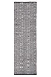 Homescapes Trance Black & White Fibre Hall Runner, 66 x 200 cm - Size: 66 cm x 200 cm - thumbnail 2