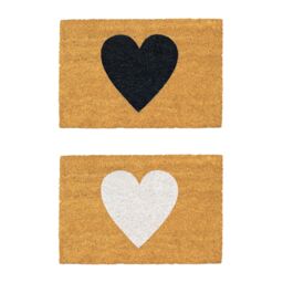 Nicola Spring Coir Door Mat Set - 60 x 40cm - Hearts - Size: 40 cm x 60 cm - thumbnail 1