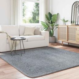 Berkfield Home Shaggy Rug High Pile NAVARRA Silver Grey 200x200 cm Polyester - Size: Medium - thumbnail 3