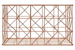 Orsina Functional Copper Finish Zigzag Wire Basket, Stylish Wireframe Basket For Kitchen, High Quality Basket in Gold - thumbnail 1