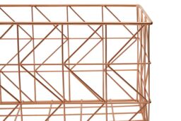 Orsina Functional Copper Finish Zigzag Wire Basket, Stylish Wireframe Basket For Kitchen, High Quality Basket in Gold - thumbnail 4