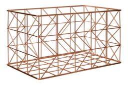 Orsina Functional Copper Finish Zigzag Wire Basket, Stylish Wireframe Basket For Kitchen, High Quality Basket in Gold - thumbnail 3