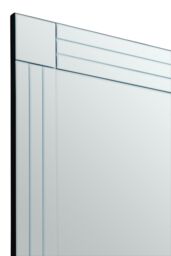Orsina Sana Square Wall Mirror with Linear Detail in Clear - thumbnail 3