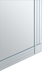 Orsina Sana Square Wall Mirror with Linear Detail in Clear - thumbnail 4