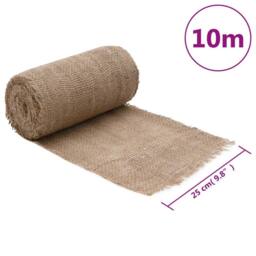Berkfield Home Jute Roll 0.25x10 m 100% Jute 200 gsm in Tan - thumbnail 7