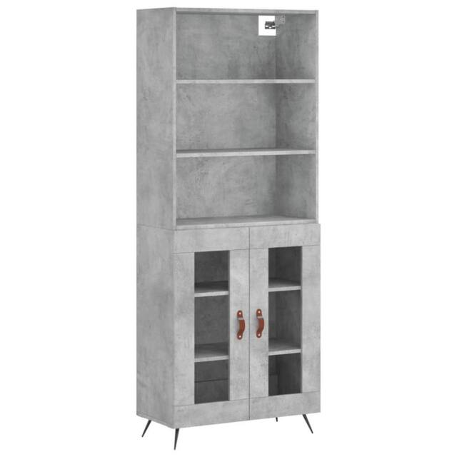 Berkfield Home Highboard Concrete Grey 69.5x34x180 cm Engineered Wood - image 1