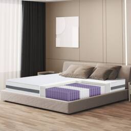 The White Stone Pocket Spring & Memory Mattress, 20cm high - 80 x 195 cm in White - Size: Small Single - thumbnail 2