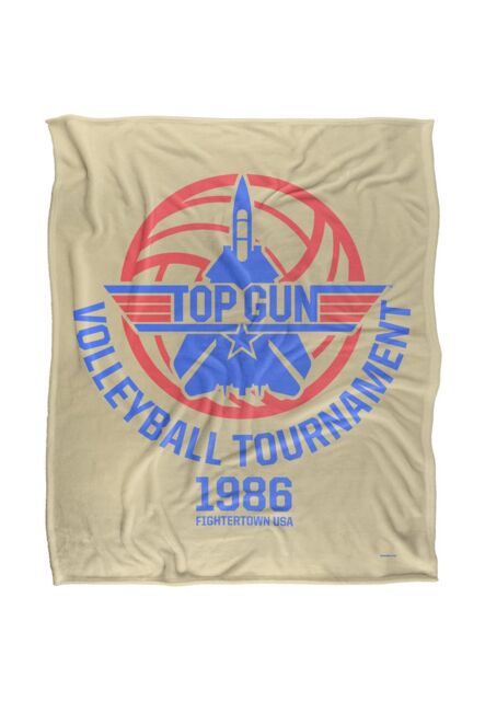 TOP GUN Volleyball Tournament Silky Touch Super Soft Throw Blanket 152 X 127 cm in White - image 1