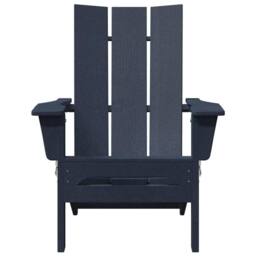 Berkfield Home Foldable Adirondack Chairs 2 pcs Navy Blue 74.5x80.5x90 cm HDPE - thumbnail 5