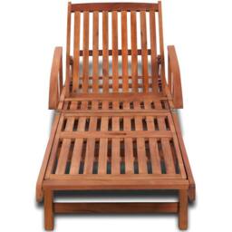 Berkfield Home Sun Lounger Solid Acacia Wood in Brown - thumbnail 2