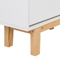 Wyld and Coco White MDF 3-Compartment Wall-Mounted Shoe Cabinet - thumbnail 8