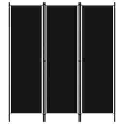 Berkfield Home 3-Panel Room Divider Black 150x180 cm - thumbnail 2