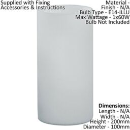 Loops Table Desk Lamp Shade White Glass Opal Matt In Line Switch Bulb E14 1x60W - thumbnail 2