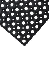JVL Rondo Rubber Ring Scraper Doormat 40x60cm in Black - Size: 40 cm x 60 cm - thumbnail 4