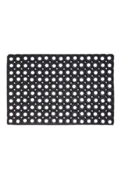 JVL Rondo Rubber Ring Scraper Doormat 40x60cm in Black - Size: 40 cm x 60 cm - thumbnail 1