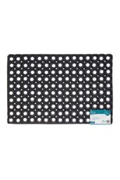 JVL Rondo Rubber Ring Scraper Doormat 40x60cm in Black - Size: 40 cm x 60 cm - thumbnail 5