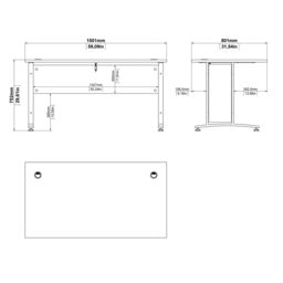 Furniture To Go Prima Desk 150cm in Silver - thumbnail 5