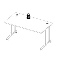 Furniture To Go Prima Desk 150cm in Silver - thumbnail 6