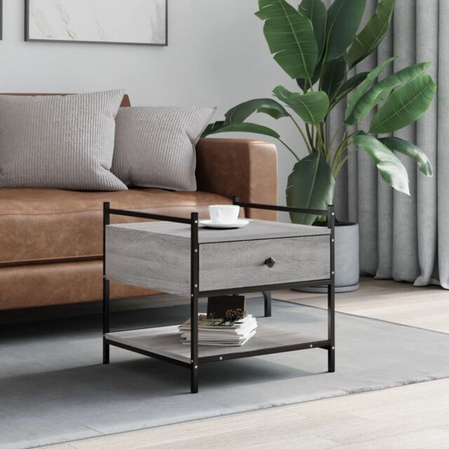 Berkfield Home Coffee Table Grey Sonoma 50x50x50 cm Engineered Wood - Size: 50 x 50 x 50 cm - image 1
