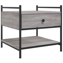Berkfield Home Coffee Table Grey Sonoma 50x50x50 cm Engineered Wood - Size: 50 x 50 x 50 cm - thumbnail 2