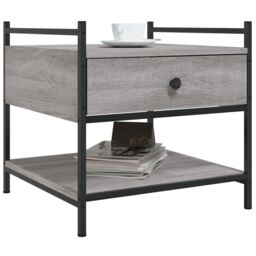 Berkfield Home Coffee Table Grey Sonoma 50x50x50 cm Engineered Wood - Size: 50 x 50 x 50 cm - thumbnail 3