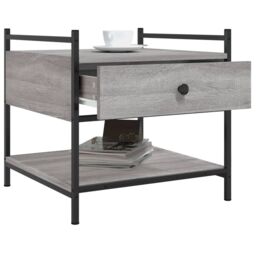 Berkfield Home Coffee Table Grey Sonoma 50x50x50 cm Engineered Wood - Size: 50 x 50 x 50 cm - thumbnail 4