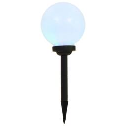 Berkfield Home Outdoor Solar Lamps 6 pcs LED Spherical 20 cm RGB in White - thumbnail 3