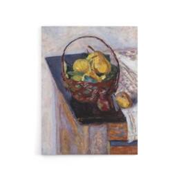 "Artery8 Still Life The Basket of Fruit Bonnard Canvas Wall Art Print - Size: W18"" x H24""" - thumbnail 1