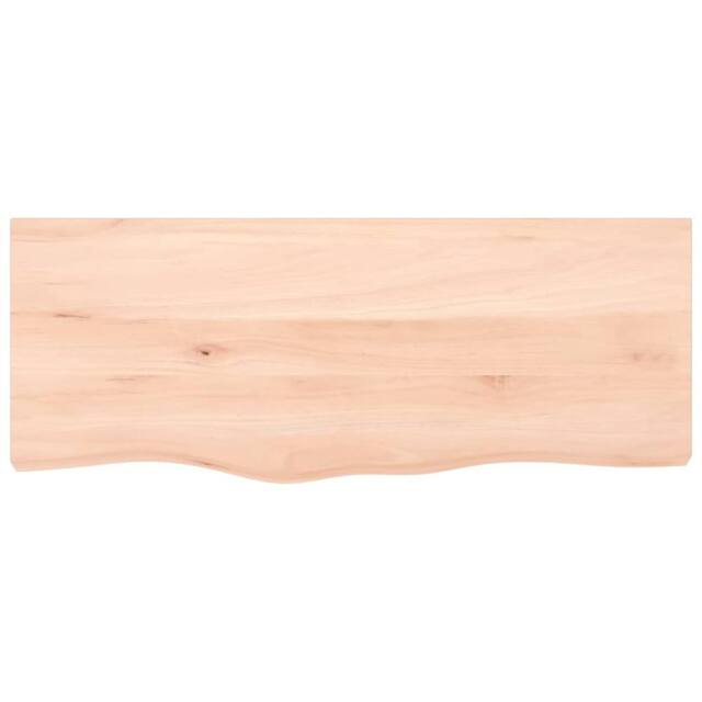 Berkfield Home Table Top 100x40x(2-4) cm Untreated Solid Wood Oak in Natural - image 1